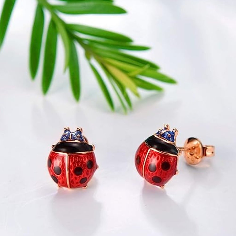 NEW! Cute Red Ladybug Earrings